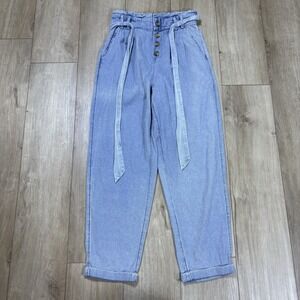 American Eagle Women's Jeans Size Small Light Blue‎ Baggy w/Matching Denim Belt